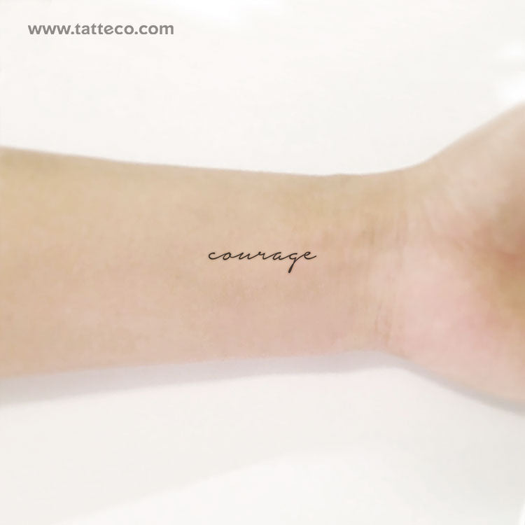 Courage Temporary Tattoo - Set of 3 – Tatteco